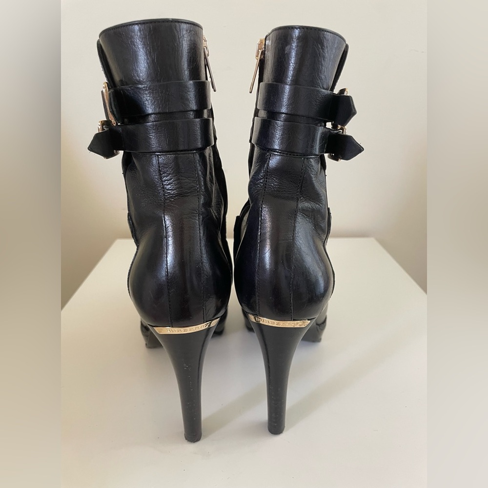 Burberry Black Stiletto Heeled Boots with Lace-Up Design size EU 36 - Picture 3 of 10